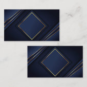 Luxury Blue en Gold Blank Visitekaartje (Voorkant / Achterkant)