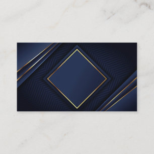 Luxury Blue en Gold Blank Visitekaartje
