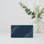 Luxury Blue en Gold Blank Visitekaartje (Staand voorkant)