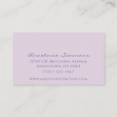 Luxury Blue Folie Glitter-stuurprogramma maakt art Visitekaartje (Achterkant)