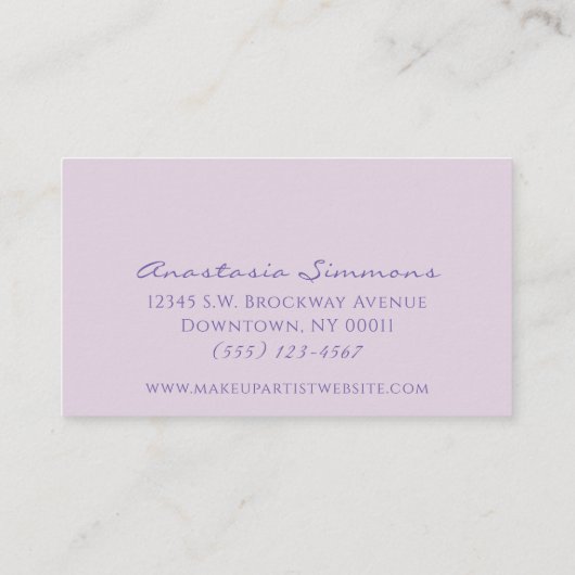 Luxury Blue Folie Glitter-stuurprogramma maakt art Visitekaartje (Achterkant)