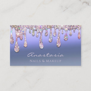 Luxury Blue Folie Glitter-stuurprogramma maakt art Visitekaartje