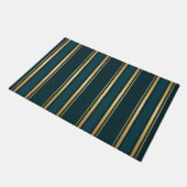 Luxury Blue Green Gold Stripe Gift Wrap Pattern Deurmat (Schuin)