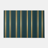 Luxury Blue Green Gold Stripe Gift Wrap Pattern Deurmat (Voorkant)