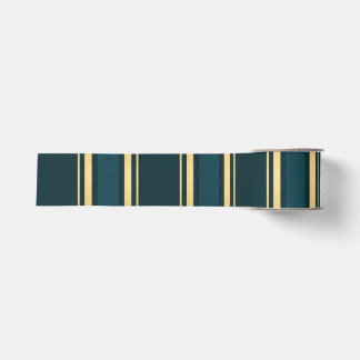 Luxury Blue Green Gold Stripe Gift Wrap Pattern Grosgrain Lint