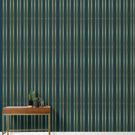 Luxury Blue Green Gold Stripe Wallpaper Pattern Behang