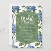 Luxury Blue Hydrangea Bridal Shower Kaart (Voorkant)