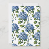 Luxury Blue Hydrangea Bridal Shower Kaart (Achterkant)