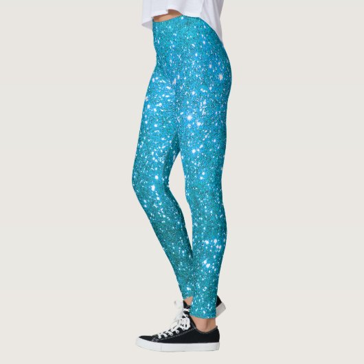 Luxury Blue Popular Gift Gold Glitter Leggings (Links)
