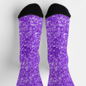 Luxury Blue Violet Paarse Glitter Sokken (Top)