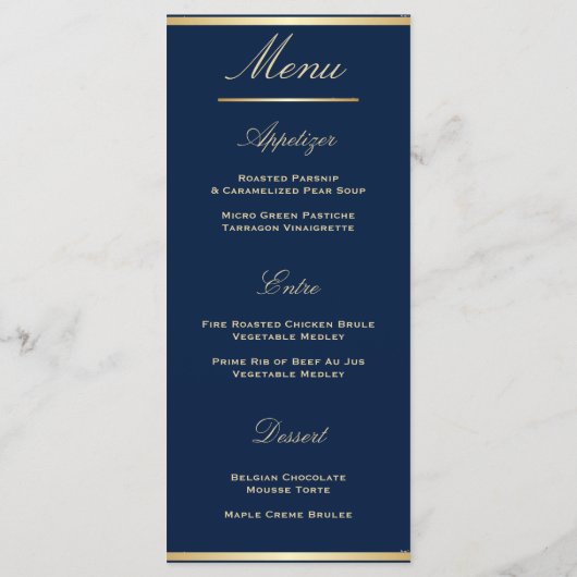 Luxury Blue, weddenschappen-ontdekking Menu (Achterkant)
