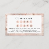 Luxury, Blush-Beige, Flower Salon Loyalty Visitekaartje (Achterkant)