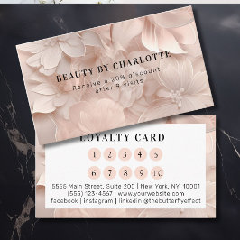 Luxury, Blush-Beige, Flower Salon Loyalty Visitekaartje