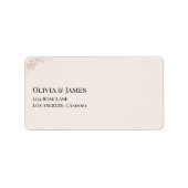 Luxury Blush Floral Return Address Labels (Voorkant)