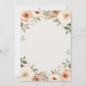 Luxury Blush Garden Bridal Shower Invitation Kaart (Achterkant)