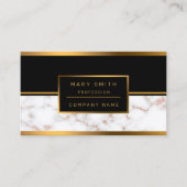 Luxury Blush Glitter Pink White Marble past zich a Visitekaartje (Voorkant)