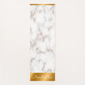 Luxury Blush Glitter Pink White Marble past zich a Yogamat (Voorkant)