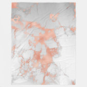 Luxury Blush Glitter White Pink Marble Fleece Deken (Voorkant)