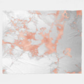 Luxury Blush Glitter White Pink Marble Fleece Deken (Voorkant (Horizontaal))