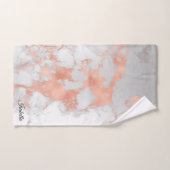 Luxury Blush Glitter White Pink Marble past zich a Bad Handdoek (Handdoek)
