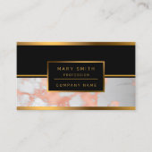 Luxury Blush Glitter White Pink Marble past zich a Visitekaartje (Voorkant)