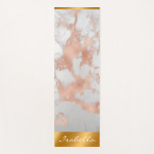 Luxury Blush Glitter White Pink Marble past zich a Yogamat (Voorkant)