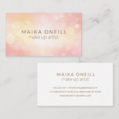 Luxury Blush Pink Bokeh professionele dag spa Visitekaartje (Voorkant / Achterkant)