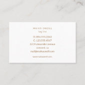 Luxury Blush PINK bokeh wellness massage yoga Visitekaartje (Achterkant)