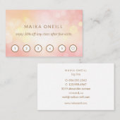 Luxury Blush PINK bokeh wellness massage yoga Visitekaartje (Voorkant / Achterkant)