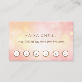 Luxury Blush PINK bokeh wellness massage yoga Visitekaartje