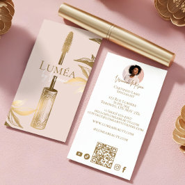 Luxury Blush Pink Gold Beauty Makeup Lash Studio Visitekaartje