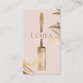 Luxury Blush Pink Gold Beauty Makeup Lash Studio Visitekaartje (Voorkant)