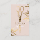 Luxury Blush Pink Gold Beauty Salon Hair Studio Visitekaartje (Voorkant)