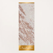 Luxury Blush roze roze glitter Marble past aan Yogamat (Voorkant)