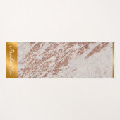 Luxury Blush roze roze glitter Marble past aan Yogamat (Voorkant (horizontaal))