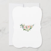 Luxury Blush White Flowers Gold Glitter Sweet 16 Kaart (Achterkant)