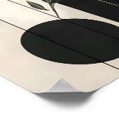 Luxury Boho Botanical Geometric Minimal Black Gold Poster (Hoek)