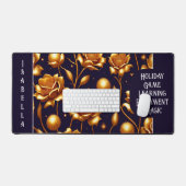 Luxury Boho Gold Roos Modern Collectie Bureaumat (Keyboard & Muis)