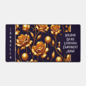 Luxury Boho Gold Roos Modern Collectie Bureaumat (Voorkant)