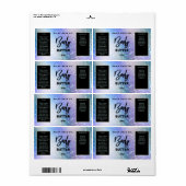 Luxury Bokeh Blue Body Butter Labels (Full Sheet)