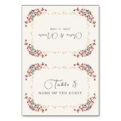 Luxury Botanical Floral Paisley Wedding Place Card Kaart (Voorkant)