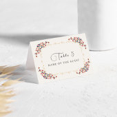 Luxury Botanical Floral Paisley Wedding Place Card Kaart