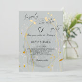 Luxury Botanical Wedding -Happily Ever After Party Kaart (Staand voorkant)