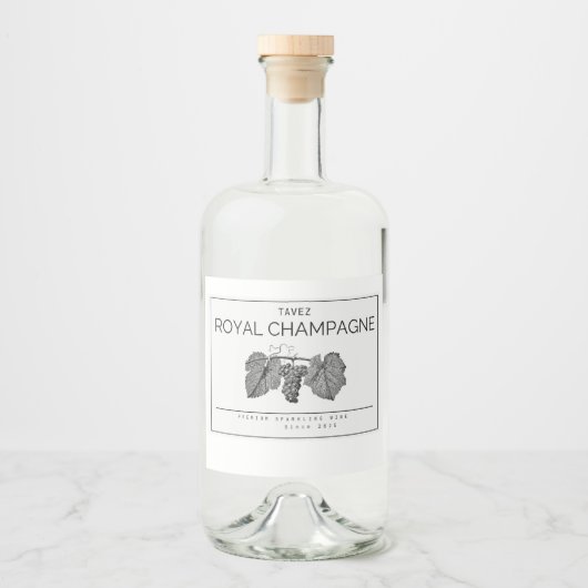 Luxury Bottle Label Design Likeurfles Etiket (Voorkant)