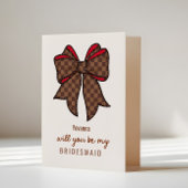Luxury Bow Bridesmaid Proposal Kaart