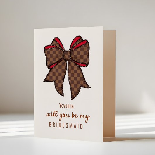 Luxury Bow Bridesmaid Proposal  Kaart