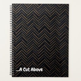 Luxury Brand Herringbone | Subtle Foil Pinstripe Planner