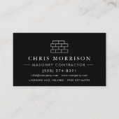 Luxury Bricklayer Brick Masonry Construction Visitekaartje (Voorkant)