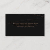 Luxury Bronze Abstract Waves Business Cards Informatiekaartje (Achterkant)
