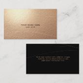 Luxury Bronze Abstract Waves Business Cards Informatiekaartje (Voorkant / Achterkant)